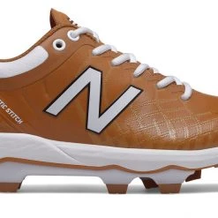 New Balance PL4040v5 Molded Cleats Low-Cut - Texas Orange White Baseball