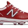 Baseball New Balance PL4040v5 Molded Cleats Low-Cut - Cardinal White