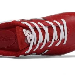 Baseball New Balance PL4040v5 Molded Cleats Low-Cut - Cardinal White