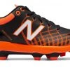 New Balance PL4040v5 TPU Molded Cleats Low-Cut - Black Orange Baseball