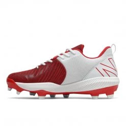 New Balance FuelCell PL4040v6 Low Molded Cleat - Team Red White 9 New Balance FuelCell PL4040v6 Low Molded Cleat - Team Red White