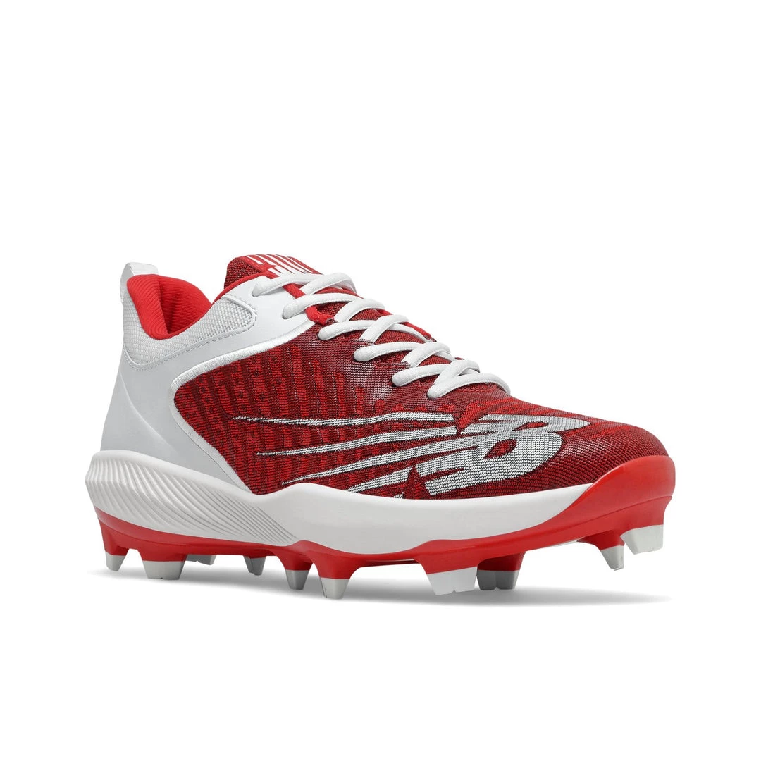 New Balance FuelCell PL4040v6 Low Molded Cleat - Team Red White 4 New Balance FuelCell PL4040v6 Low Molded Cleat - Team Red White