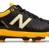 New Balance PL4040v5 TPU Molded Cleats Low-Cut - Black Yellow Baseball