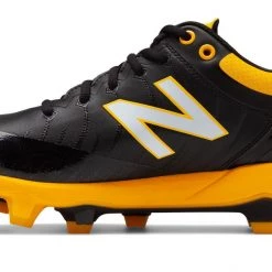 New Balance PL4040v5 TPU Molded Cleats Low-Cut - Black Yellow Baseball