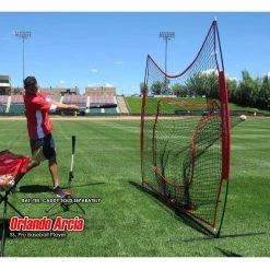 PowerNet DLX 2.0 Baseball Softball Hitting Net System With 3 Progressive Weighted Balls - Black