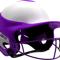 Rip-It Softball Vision Pro Helmet Home - White Purple