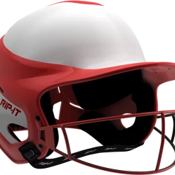Rip-It Softball Vision Pro Helmet Home - White Red