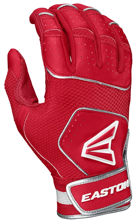 Easton Walk-Off NX Adult Batting Gloves - Red 3 Easton Walk-Off NX Adult Batting Gloves - Red