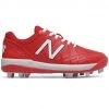New Balance Youth J4040v5 Molded Baseball Cleats - Red White