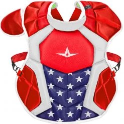 Baseball All-Star System 7 Certified NOCSAE Young USA Pro Catcher's Set (Ages 12-16) - Scarlet White Navy 8 Baseball All-Star System 7 Certified NOCSAE Young USA Pro Catcher's Set (Ages 12-16) - Scarlet White Navy