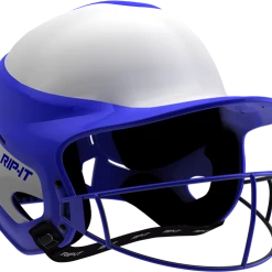 Rip-It Softball Vision Pro Helmet Home - White Royal
