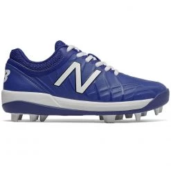 New Balance Youth J4040v5 Molded Baseball Cleats - Royal White