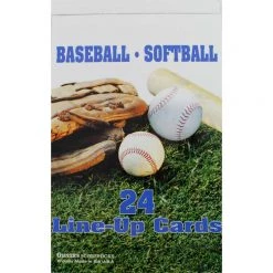 Glovers Glover's Baseball Softball 24 Line-Up Cards - 1 Book