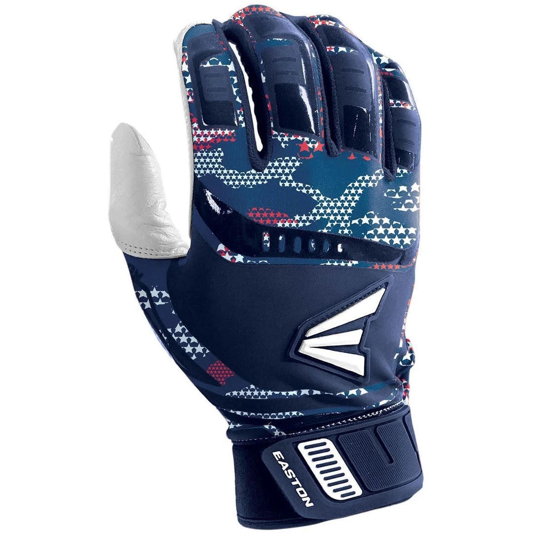 Easton Walk-Off Adult Batting Gloves - Stars And Stripes 3 Easton Walk-Off Adult Batting Gloves - Stars And Stripes