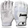 Franklin Shok-Sorb X Adult Batting Gloves - White Chrome Baseball