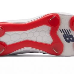 New Balance SMVELOv1 Fastpitch Metal Cleat Low-Cut - White Navy Red Softball