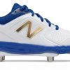 Softball New Balance SMVELOv1 Fastpitch Metal Cleat Low-Cut - White Royal