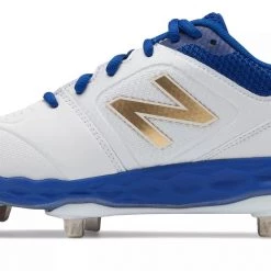 Softball New Balance SMVELOv1 Fastpitch Metal Cleat Low-Cut - White Royal