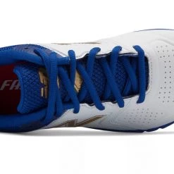 Softball New Balance SMVELOv1 Fastpitch Metal Cleat Low-Cut - White Royal