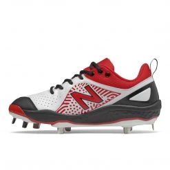 New Balance Velo2 Fresh Foam Metal Cleat Low-Cut - Black Red White Softball