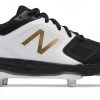 New Balance SMVELOv1 Fastpitch Metal Cleat Low-Cut - White Black