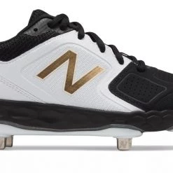 New Balance SMVELOv1 Fastpitch Metal Cleat Low-Cut - White Black