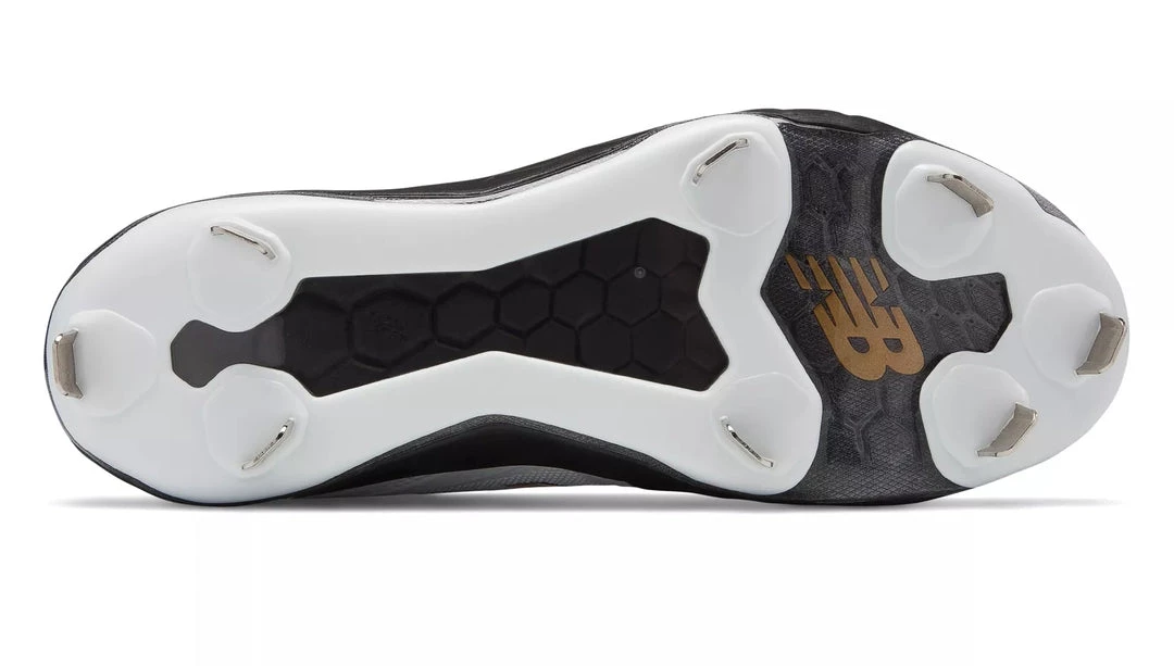 New Balance SMVELOv1 Fastpitch Metal Cleat Low-Cut - White Black 5 New Balance SMVELOv1 Fastpitch Metal Cleat Low-Cut - White Black