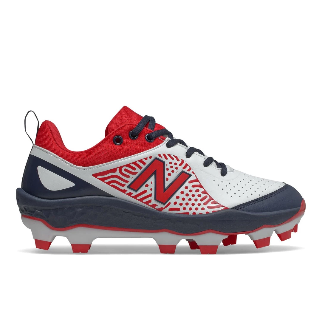Softball New Balance Velo2 Fresh Foam Molded Cleat Low-Cut - Black Red White 3 Softball New Balance Velo2 Fresh Foam Molded Cleat Low-Cut - Black Red White