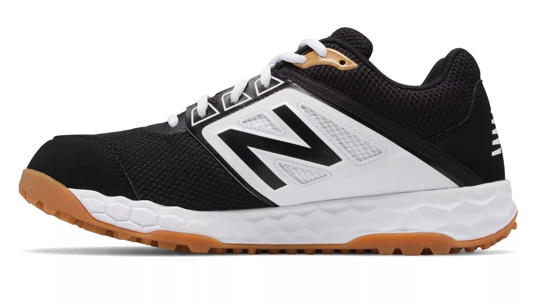 New Balance 3000v4 Fresh Foam Turf Baseball Shoe - Black White 4 New Balance 3000v4 Fresh Foam Turf Baseball Shoe - Black White