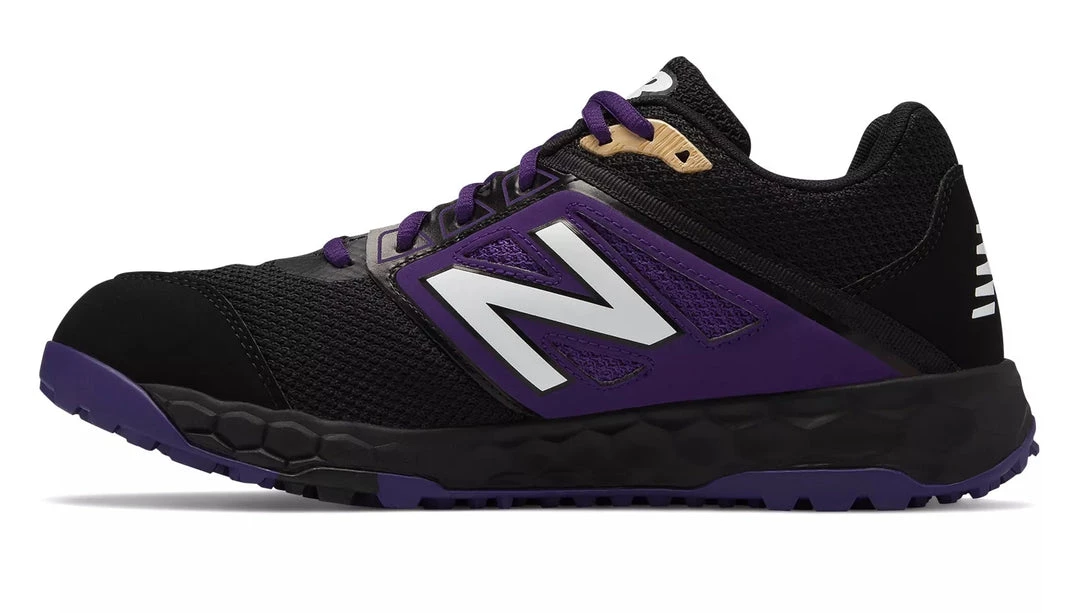 New Balance 3000v4 Fresh Foam Turf Baseball Shoe - Black Purple 4 New Balance 3000v4 Fresh Foam Turf Baseball Shoe - Black Purple