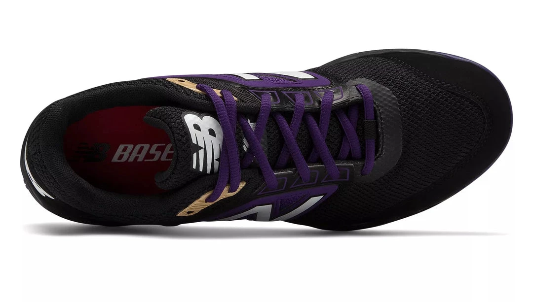 New Balance 3000v4 Fresh Foam Turf Baseball Shoe - Black Purple 6 New Balance 3000v4 Fresh Foam Turf Baseball Shoe - Black Purple