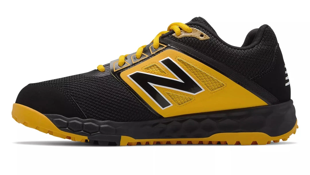 New Balance 3000v4 Fresh Foam Turf Baseball Shoe - Black Yellow 4 New Balance 3000v4 Fresh Foam Turf Baseball Shoe - Black Yellow