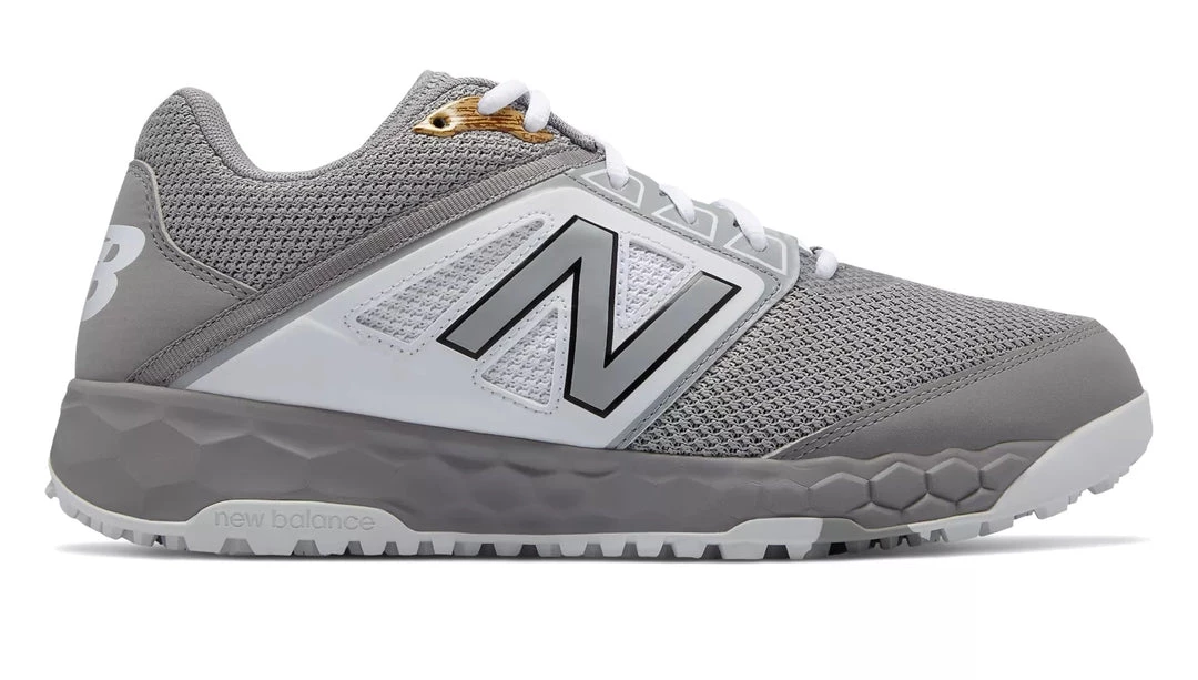 New Balance 3000v4 Fresh Foam Turf Baseball Shoe - Gray White 3 New Balance 3000v4 Fresh Foam Turf Baseball Shoe - Gray White