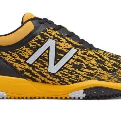 New Balance T4040v5 Turf Synthetic Mesh Shoes - Black Yellow Baseball