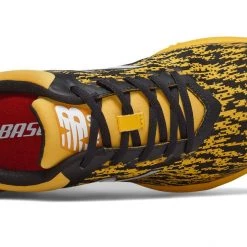 New Balance T4040v5 Turf Synthetic Mesh Shoes - Black Yellow Baseball