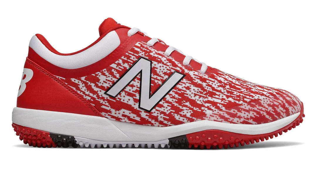Baseball New Balance T4040v5 Turf Synthetic Mesh Shoes - Red White 3 Baseball New Balance T4040v5 Turf Synthetic Mesh Shoes - Red White