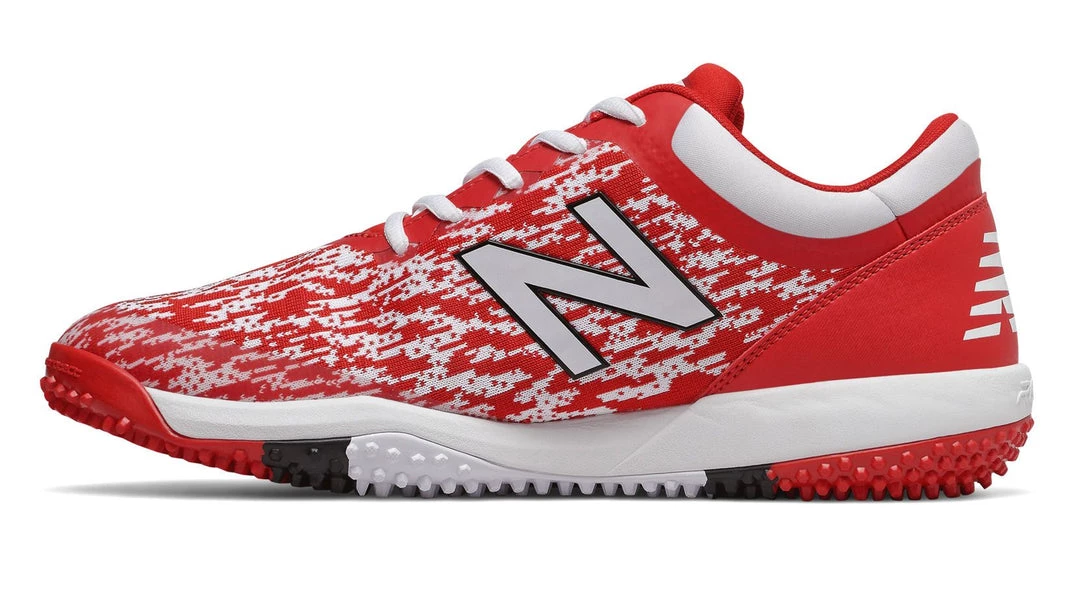 Baseball New Balance T4040v5 Turf Synthetic Mesh Shoes - Red White 4 Baseball New Balance T4040v5 Turf Synthetic Mesh Shoes - Red White