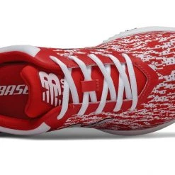 Baseball New Balance T4040v5 Turf Synthetic Mesh Shoes - Red White 9 Baseball New Balance T4040v5 Turf Synthetic Mesh Shoes - Red White