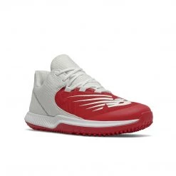 New Balance FuelCell T4040v6 Turf Synthetic Mesh Shoes - Team Red White Baseball