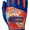 Baseball Franklin Francisco Lindor Pro Classic Batting Gloves Floral - Navy Orange