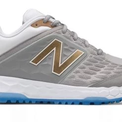New Balance Men's TS3000v4 Lets Go - Vamonos! Playoff Turf Baseball Shoe - Silver White