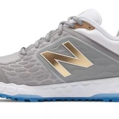 New Balance Men's TS3000v4 Lets Go - Vamonos! Playoff Turf Baseball Shoe - Silver White