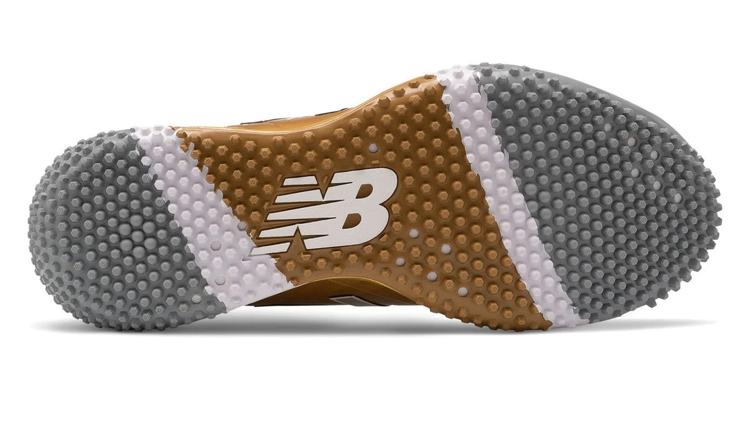 New Balance T4040v5 Turf Playoff Pack Synthetic Mesh Shoes - White Gold Baseball 5 New Balance T4040v5 Turf Playoff Pack Synthetic Mesh Shoes - White Gold Baseball