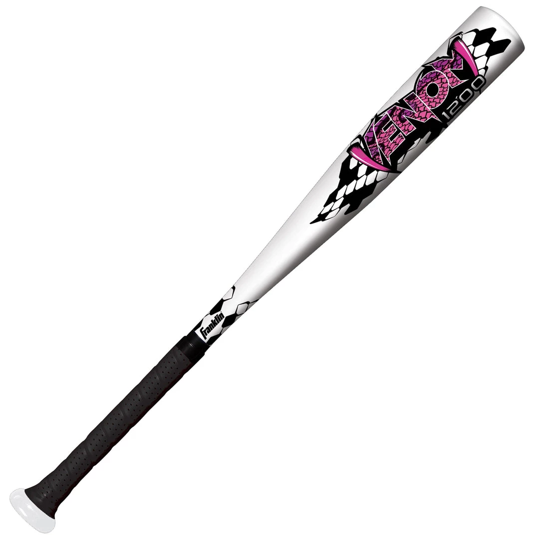 Franklin Venom 1200 (-12) USA Approved 2 1/4" Tee Ball Bat - Black White Baseball 3 Franklin Venom 1200 (-12) USA Approved 2 1/4" Tee Ball Bat - Black White Baseball