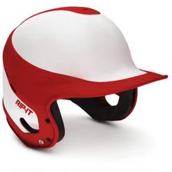Rip-It Baseball Fit Batting Helmets - White Red