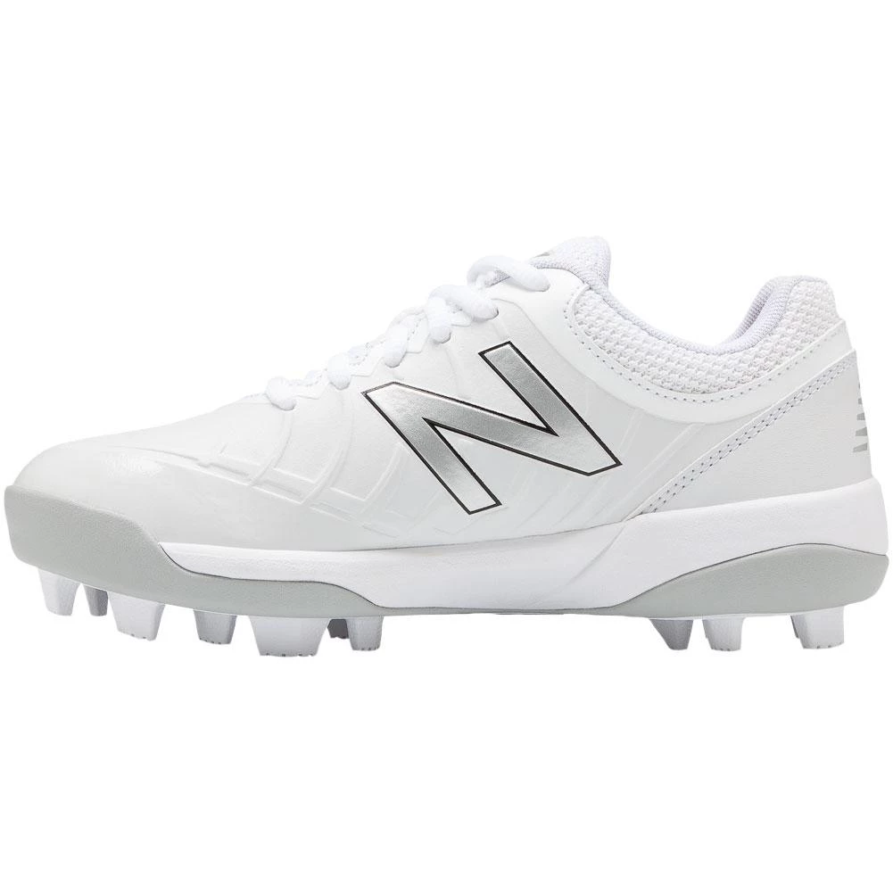 New Balance Youth J4040v5 Molded Baseball Cleats - White 4 New Balance Youth J4040v5 Molded Baseball Cleats - White