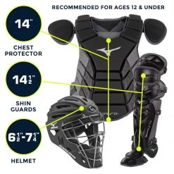 Mizuno Youth Samurai Box Set 380420 - Black Green Baseball