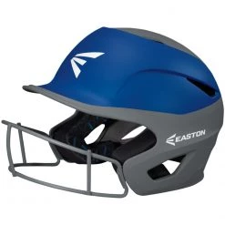 Easton Prowess Fastpitch Helmet Two Tone With Mask - Charcoal Royal Softball