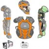 All-Star System 7 Certified NOCSAE Young Pro Catcher's Set (Ages 12-16) - Dark Gray Orange