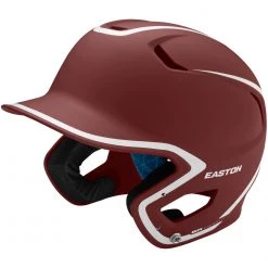 Easton Z5 2.0 Matte Two-Tone Batting Helmet - Maroon White Baseball